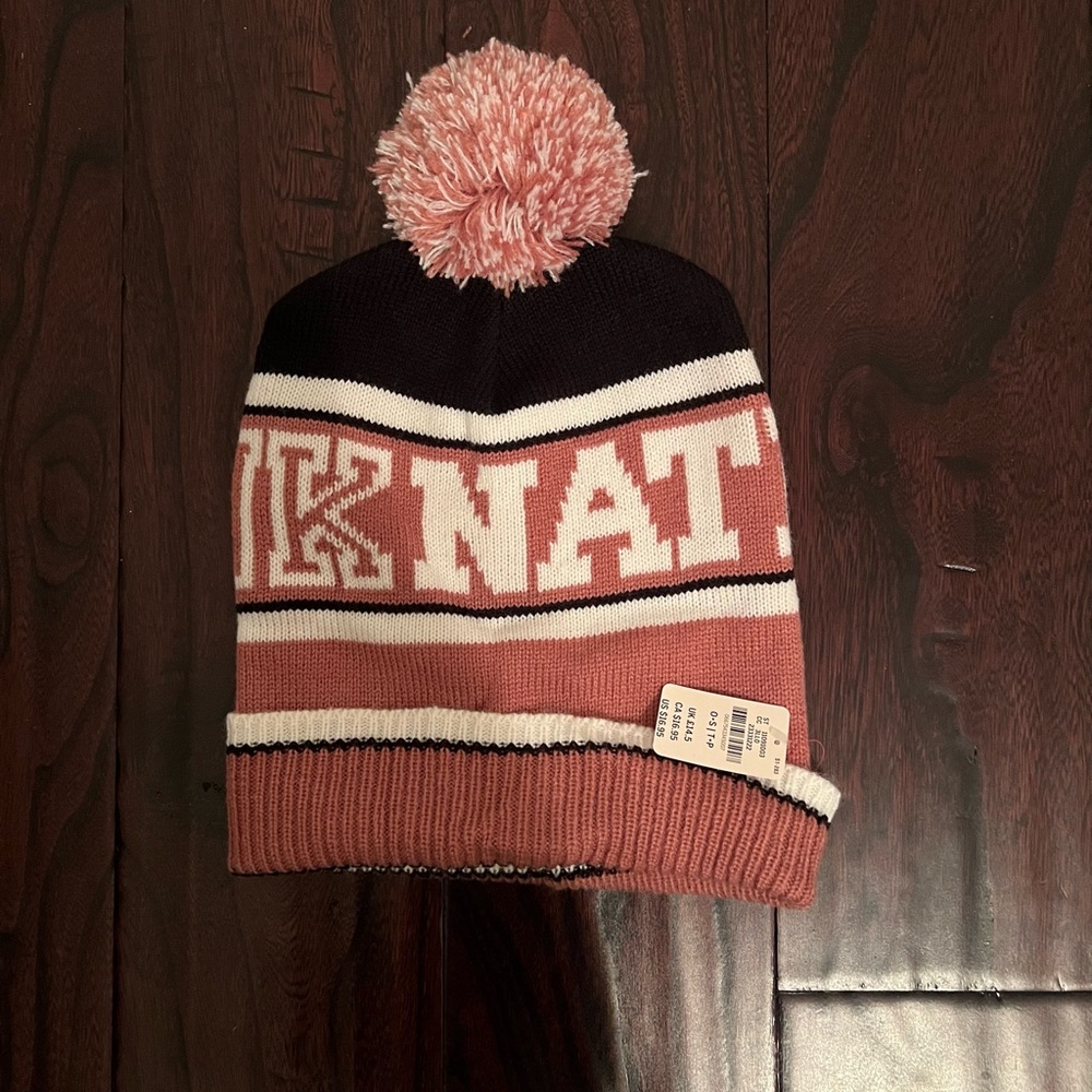 Stylish Knit Beanie - Pink and Black